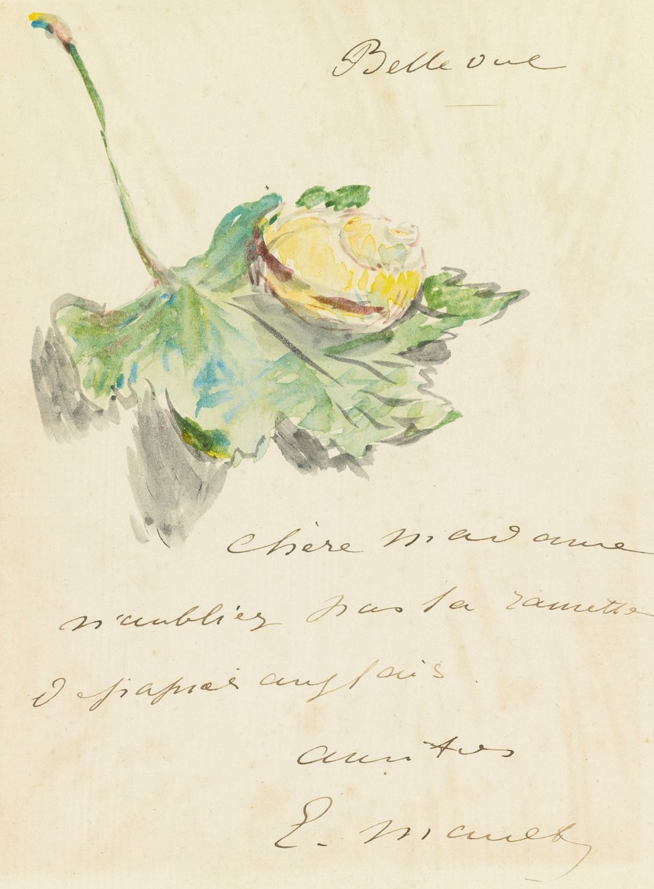 Lettre  av Édouard Manet
