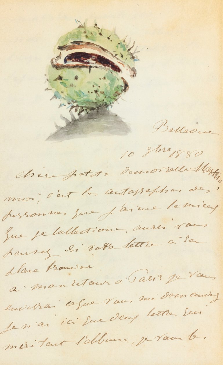 Lettre  av Édouard Manet