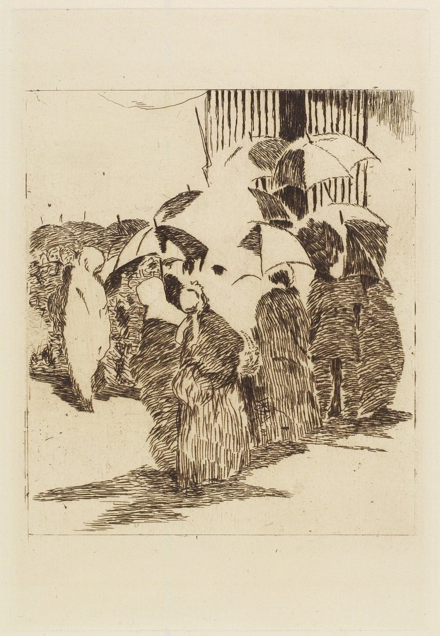 Linje framför slaktaren, 1870 av Édouard Manet