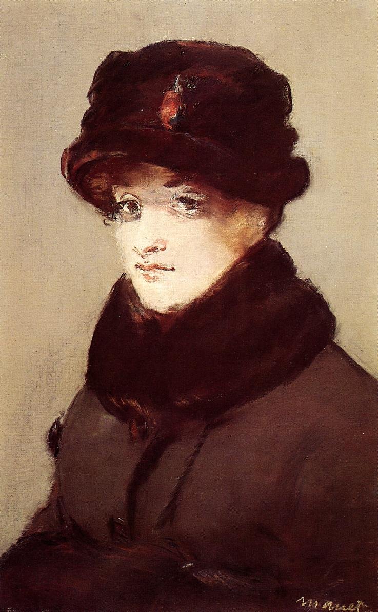 Méry Laurent au chapeau de loutre av Édouard Manet