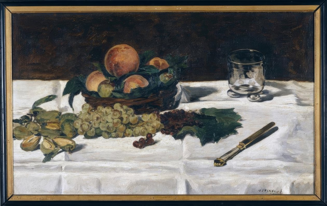 Stilleben: frukt på ett bord av Édouard Manet