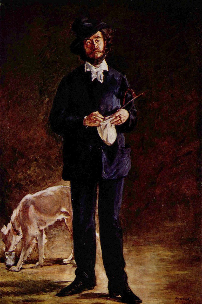 Porträt des Gilbert-Marcellin Desboutin  av Édouard Manet