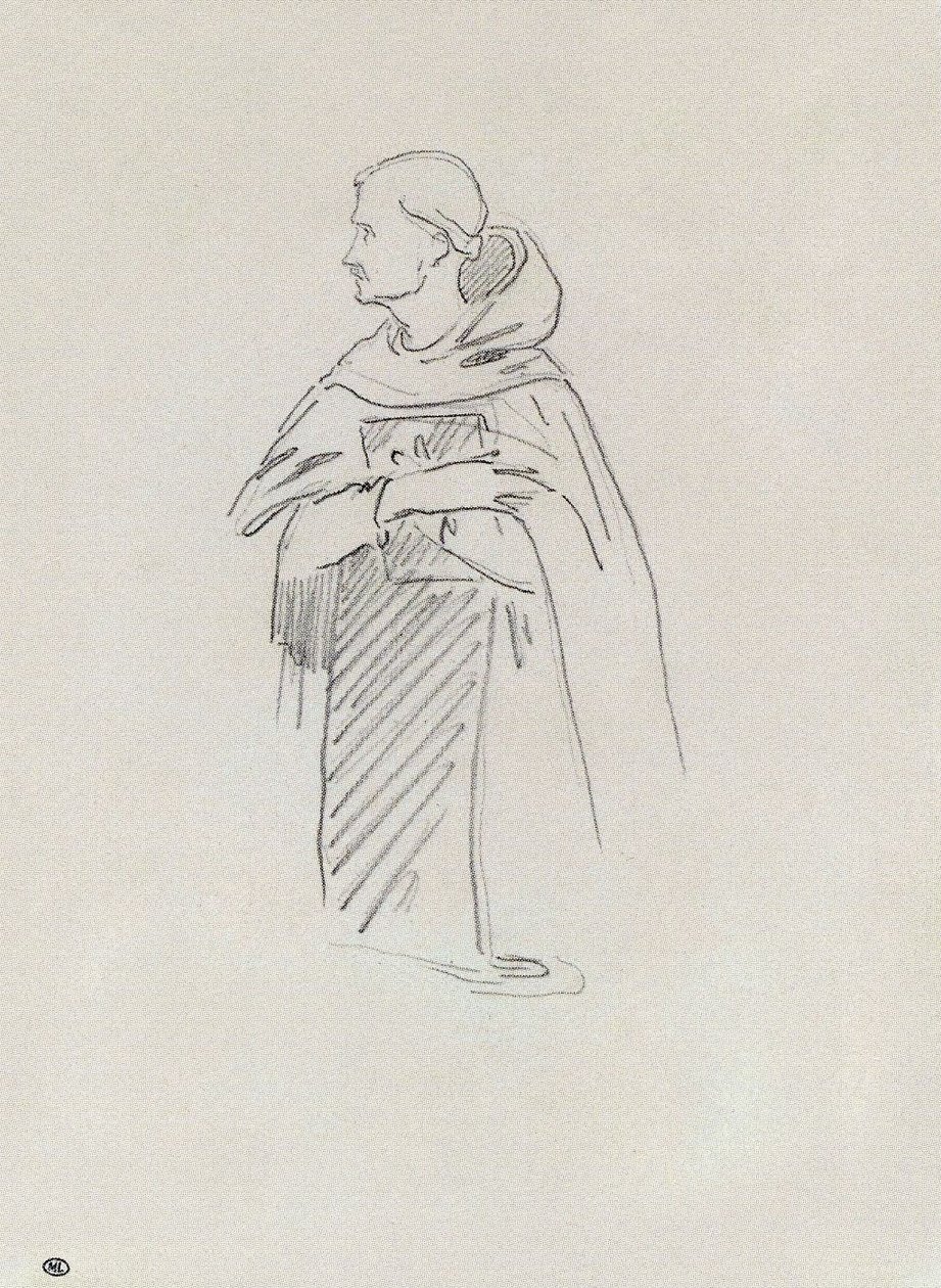 Saint Bernhard agenouillés, tenant un livre av Édouard Manet