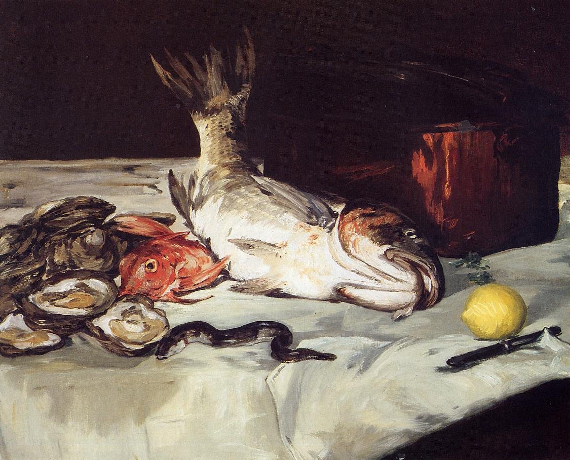 Still Life with Fish av Édouard Manet