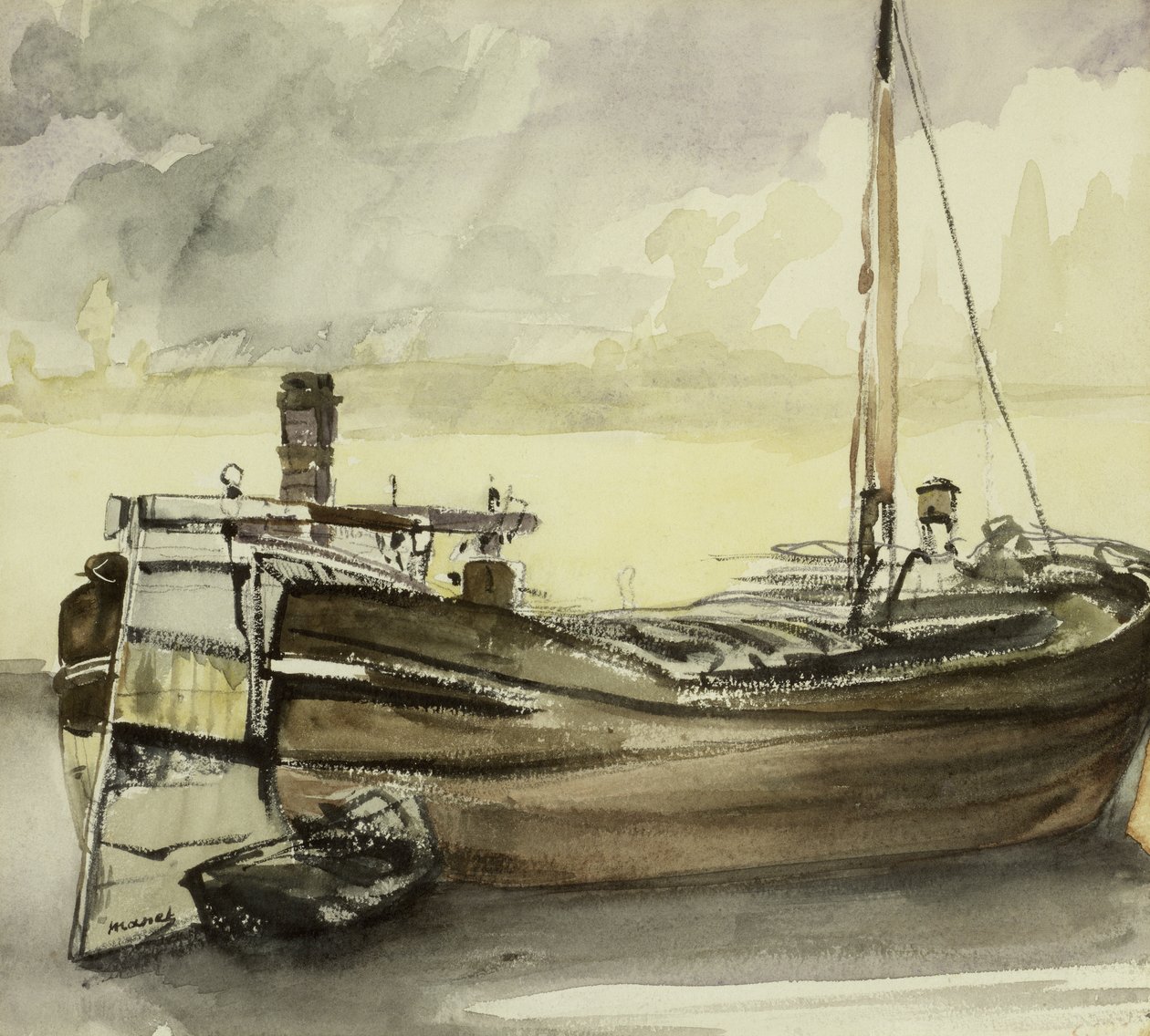 Pråmen av Édouard Manet