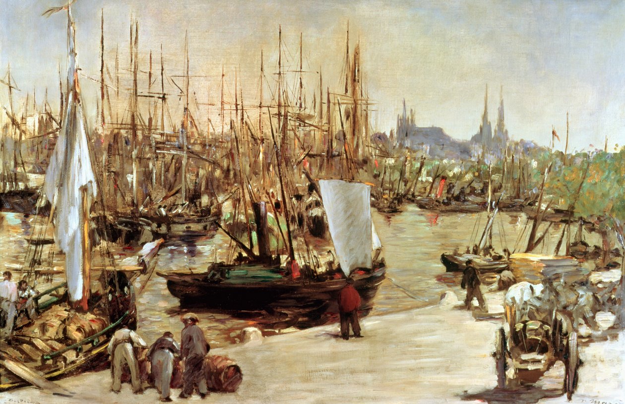 Hamnen i Bordeaux, 1871 av Édouard Manet