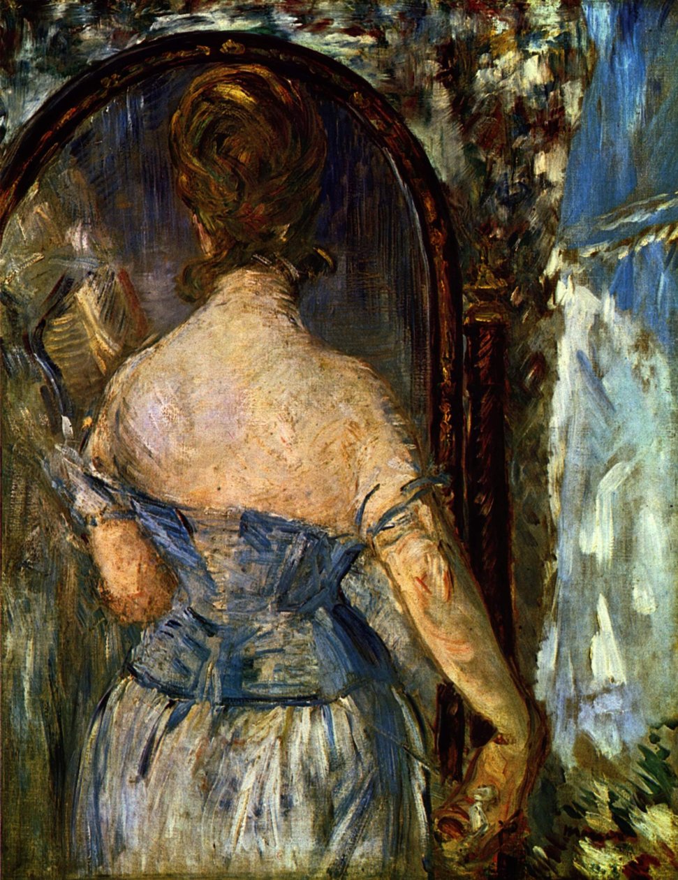 Vor dem Spiegel av Édouard Manet