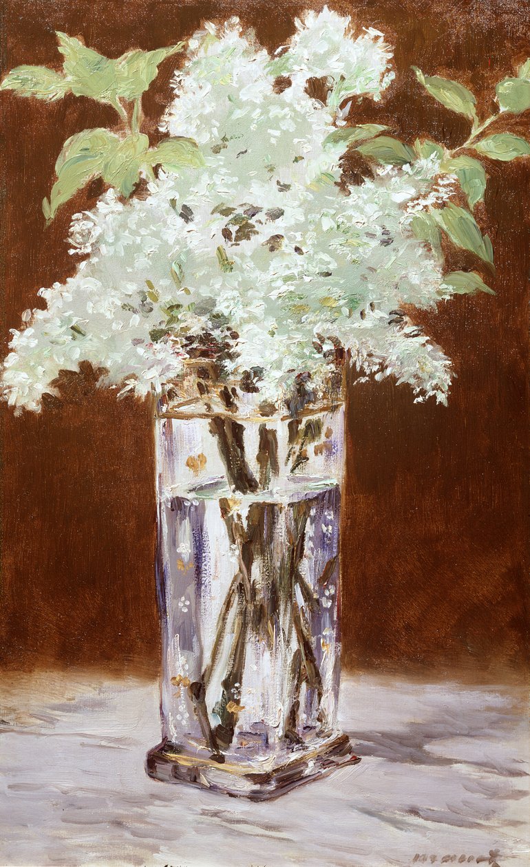 Vit lila i en kristallvas, 1882 av Édouard Manet