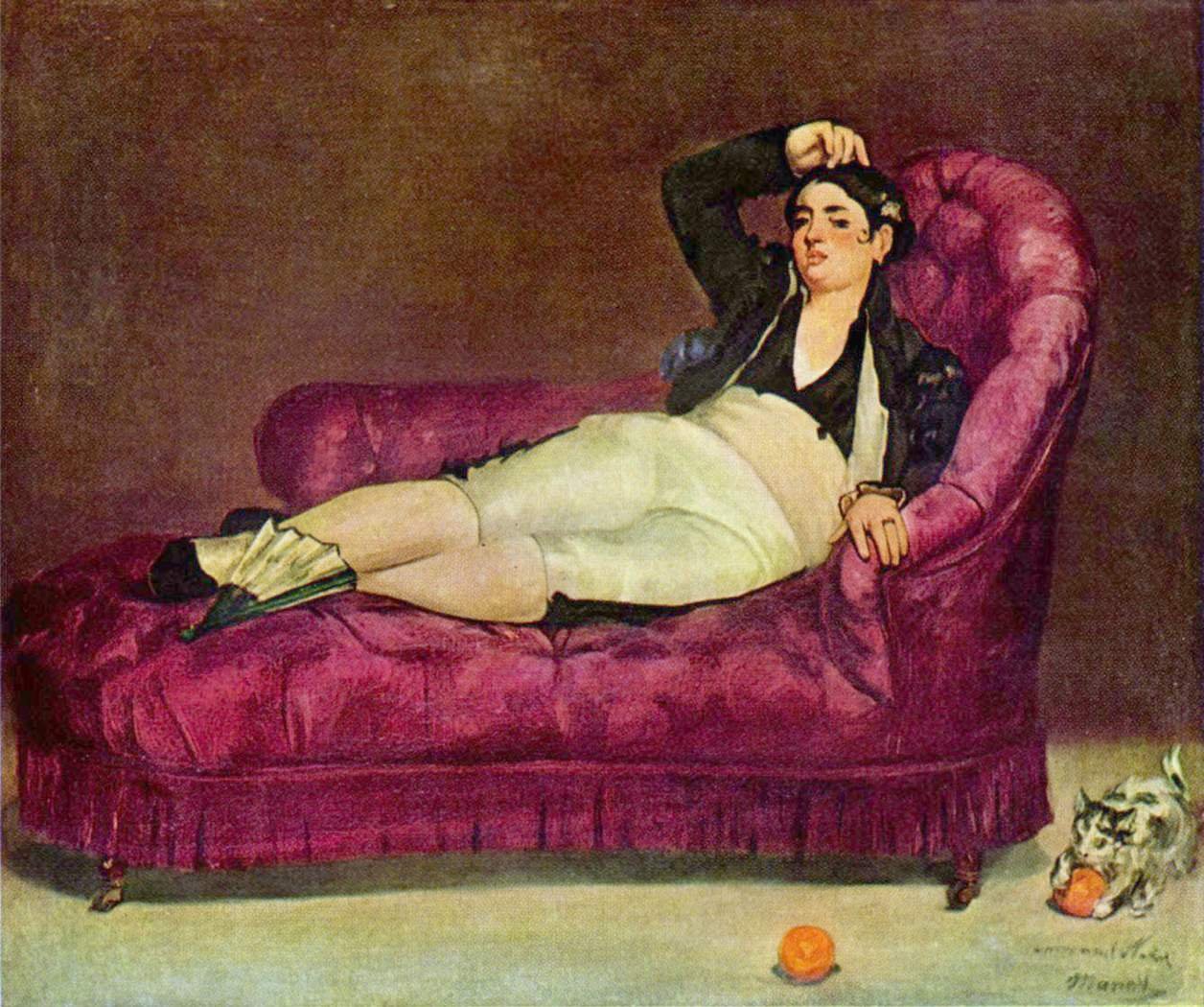 Young Woman Reclining in Spanish Costume av Édouard Manet