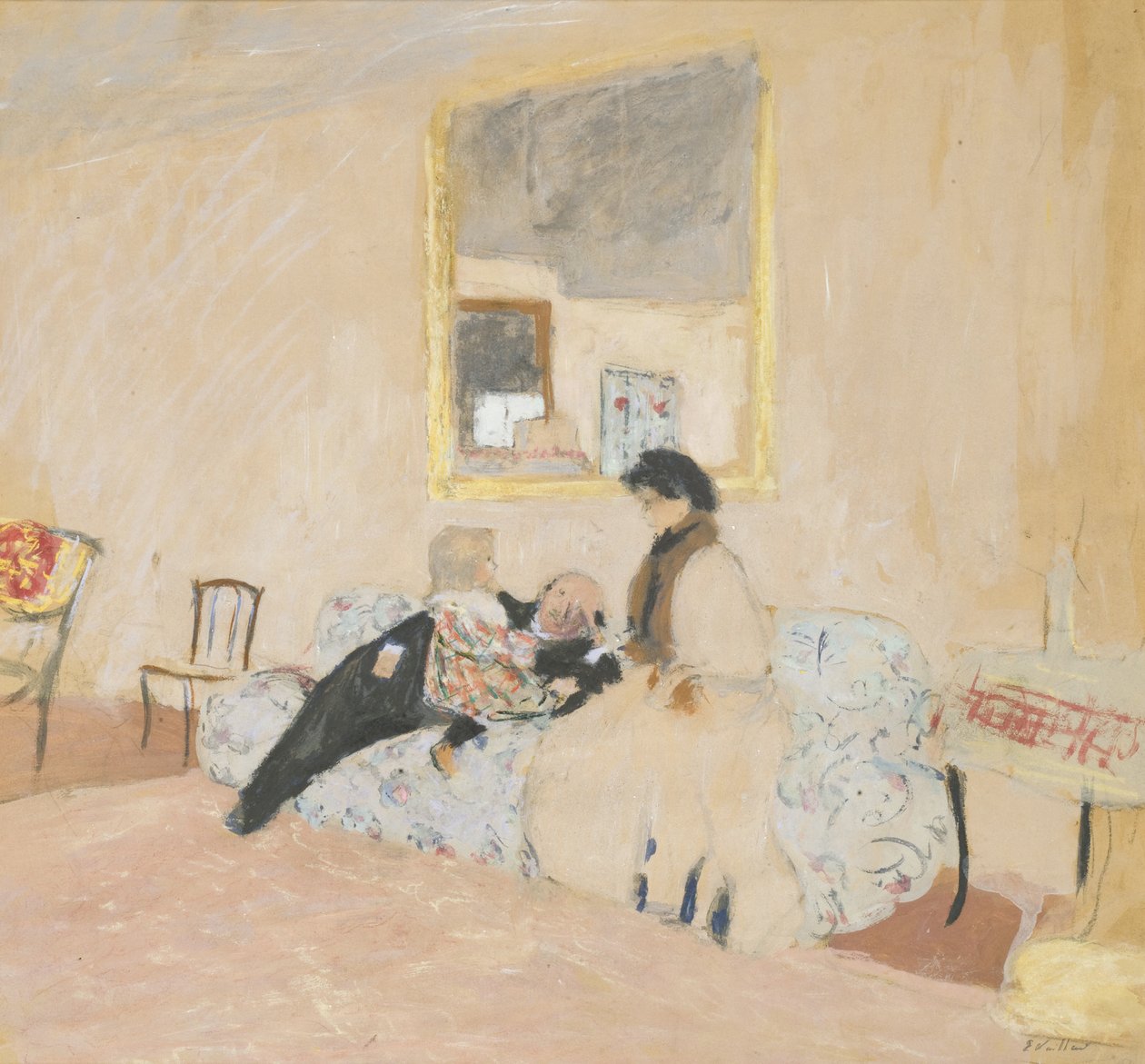 Annette och besökarna av Edouard Vuillard