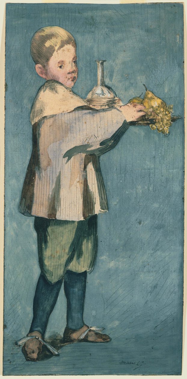 Boy Carrying a Tray  av Édouard Manet