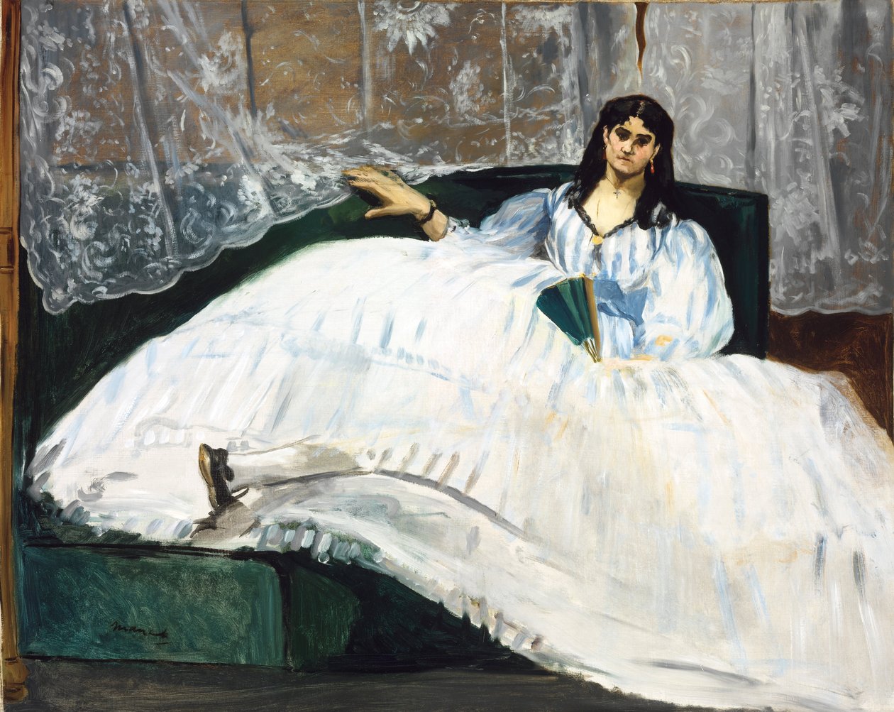 Woman with a Fan av Édouard Manet