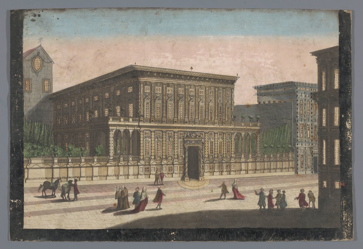 Se på Palazzo Doria-Tursi te Genua Utsikt över Palazzo del Duca d