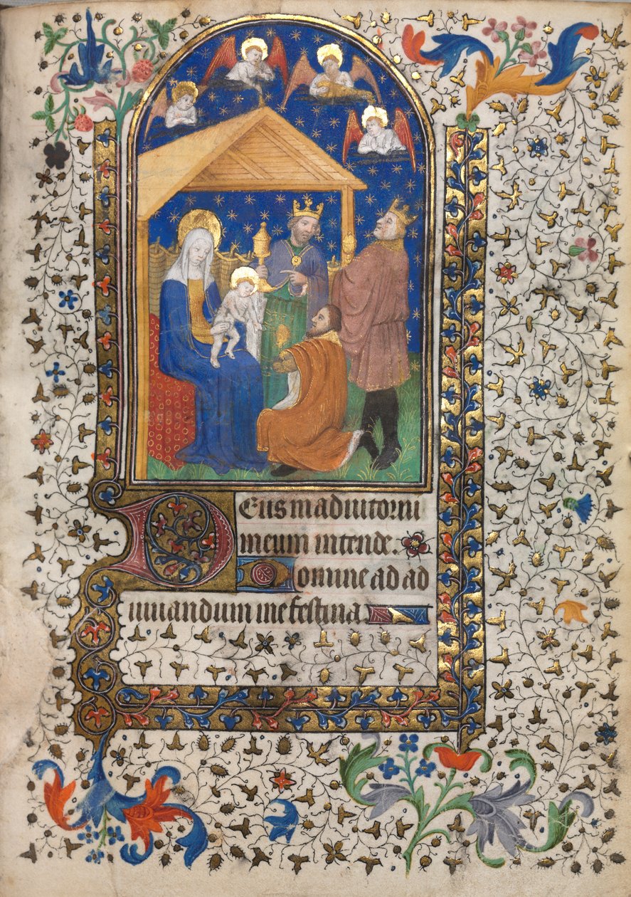 Timmebok (Användning av Paris): Tillbedjan av Magi av follower of Boucicaut Master