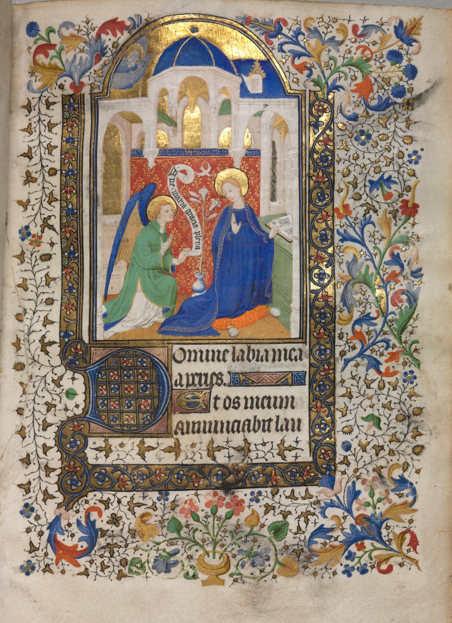 Tidsbok (Användning av Paris): Bebådelse av follower of Boucicaut Master