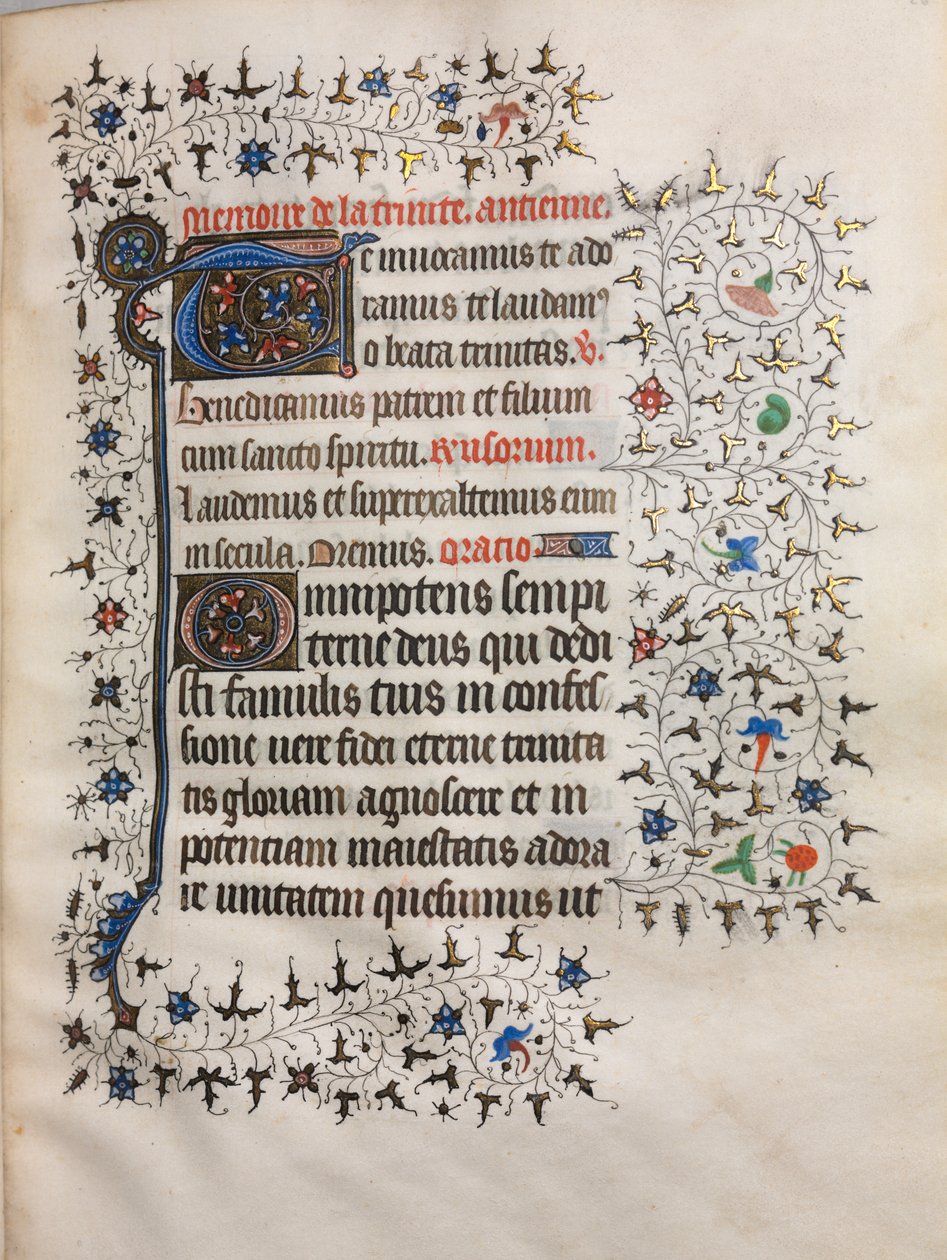 Timbok (Användning av Paris): Dekorerad initial av follower of Boucicaut Master