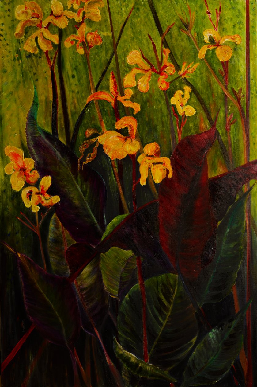 Canna Lily, 2017 (olja på duk) av jocasta shakespeare