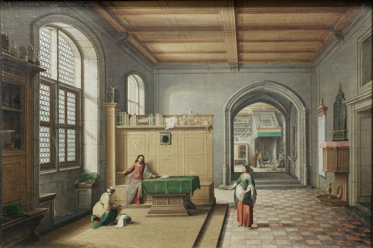 Jesus med Marta och Maria av Hendrik van Steenwyck