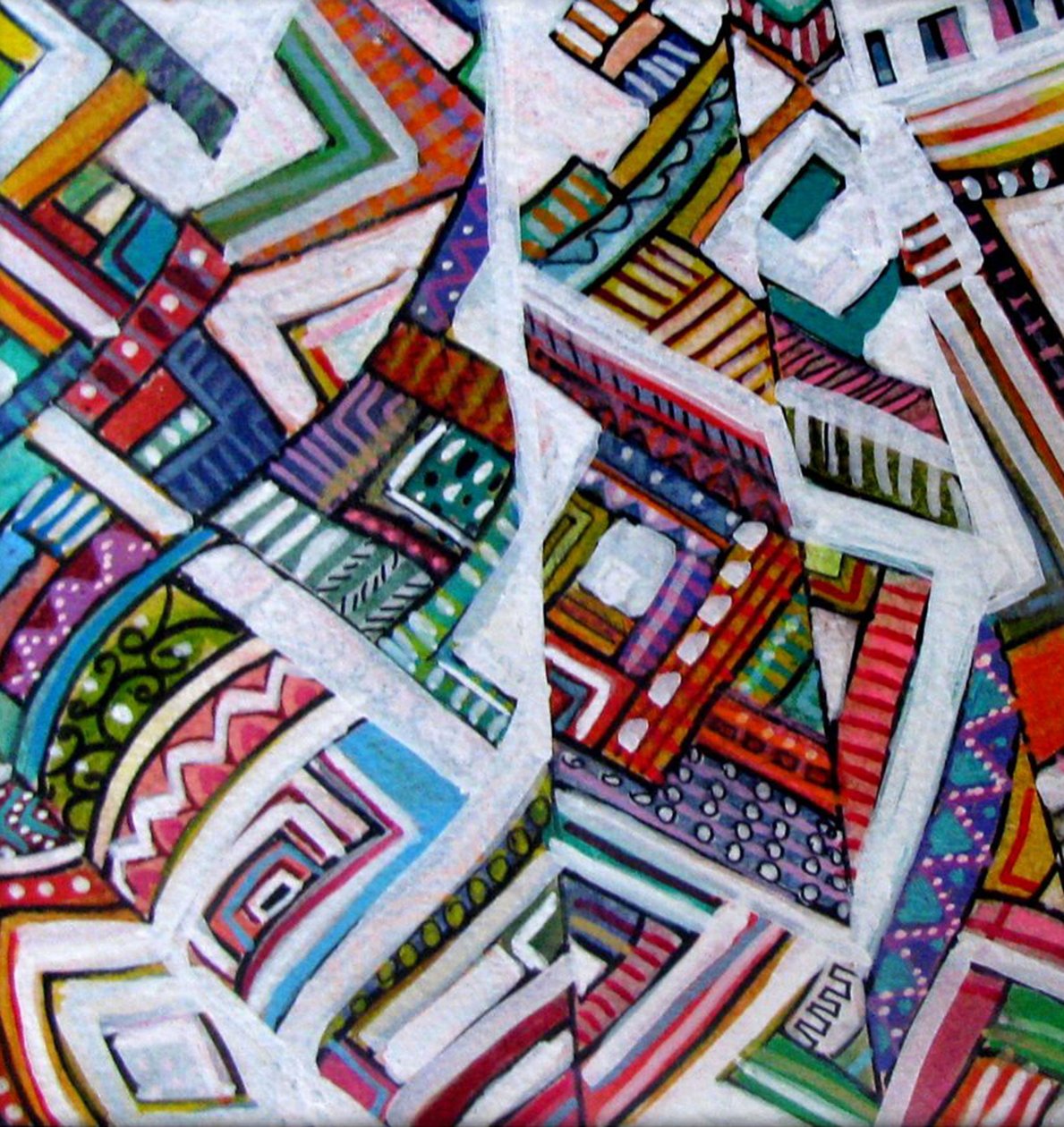 Triangles, 2014 (akvarell, tusch) av linda arthurs
