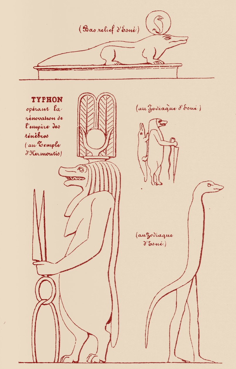 Egyptiska symboler för tyfon av Éliphas after Lévi
