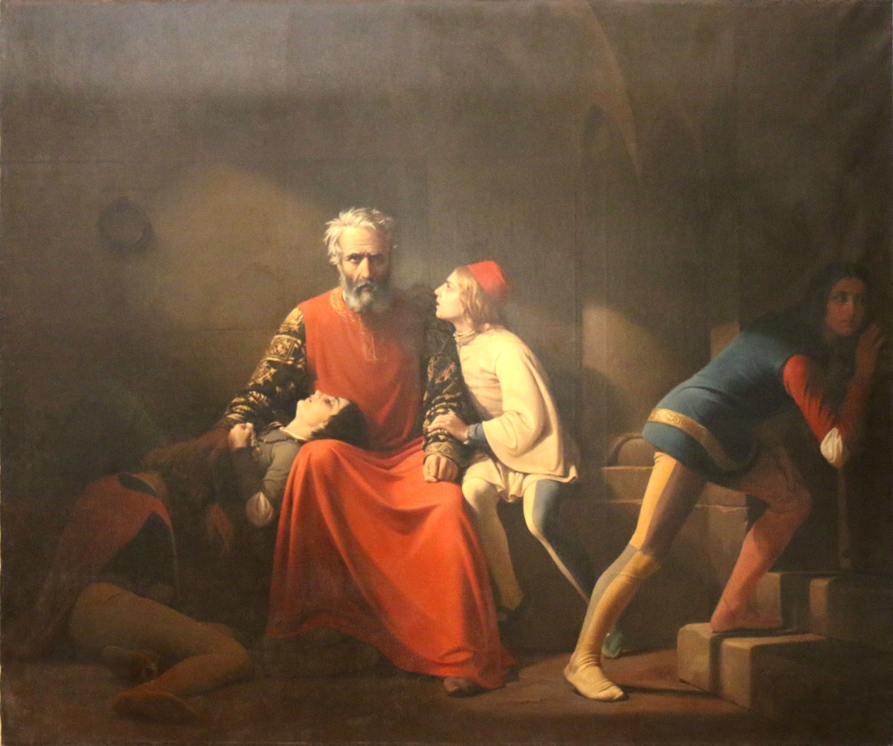 Ugolino och hans söner av Émile Vernet Lecomte