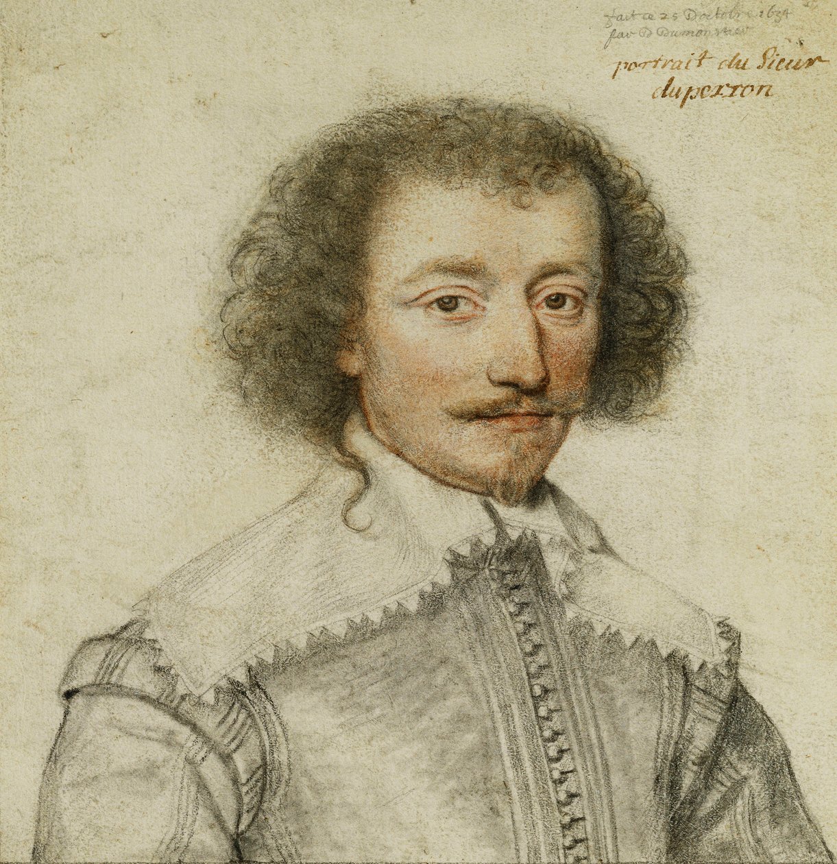 Porträtt av Pierre Le Hayer Duperron, 1634 av or Dumoustier Dumonstier