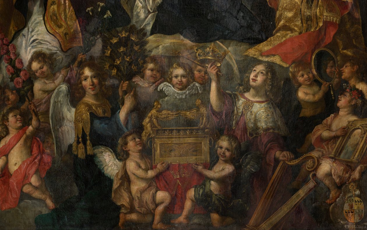 Församlingskyrka (Sint-Walburgakerk). Målning. Nicolas De Liemaeckere. av or Liemaecker Nicolaas de Liemakere