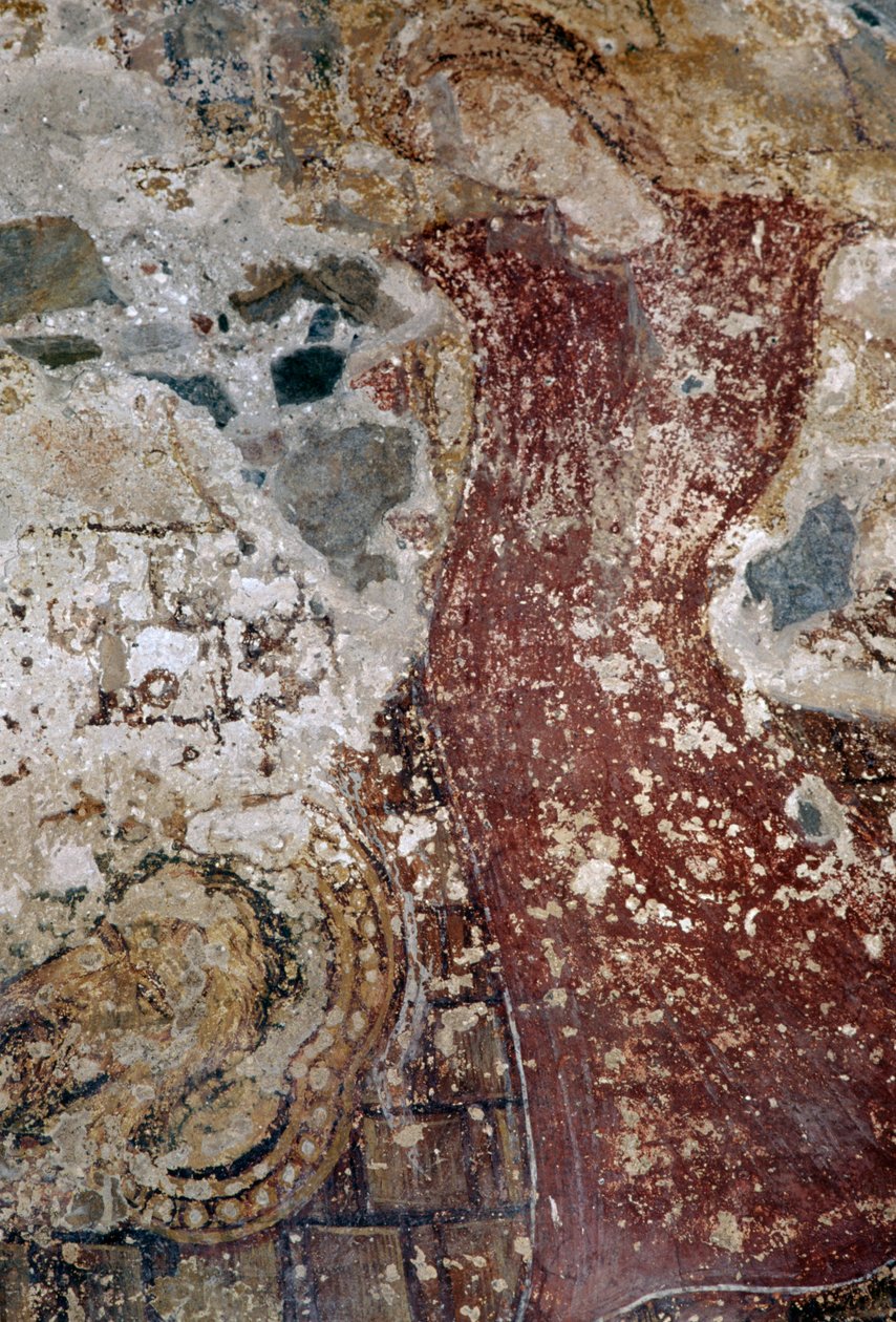 Fresk i den bysantinska kyrkan Agios Georgios, Vathi, Kreta, Grekland (foto) av Theodore Charles Ange Coquelin