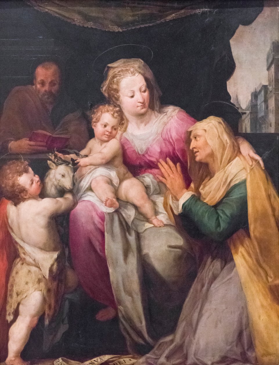 Helig familj med St Anne och St John av or Wit Peter (c.1548 1628) Witte