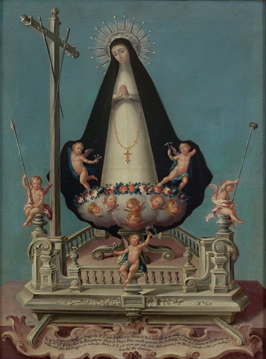 Virgin of Solitude, från Mínimos de la Victoria-klostret av osé Campeche