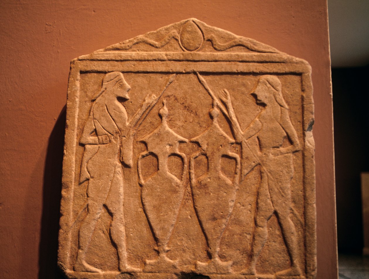 Relief föreställande Kastor och Polydeukes, från Sparta, Grekland, grekisk civilisation av Unbekannt Unbekannt