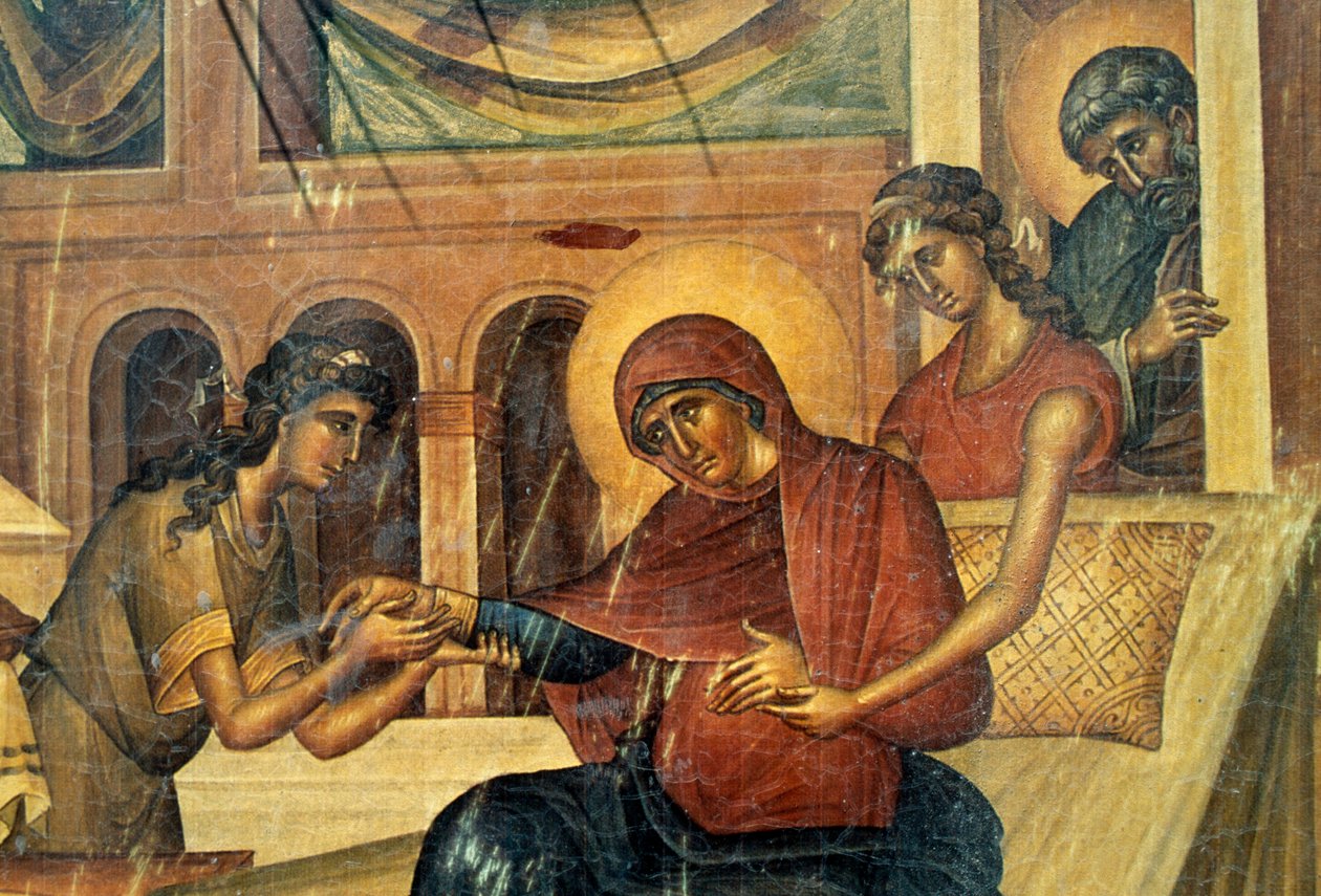 Votivikon, detalj, Panagia kyrka, Skafidia, Prodromi, Kreta, Grekland (foto) av Unbekannt Unbekannt