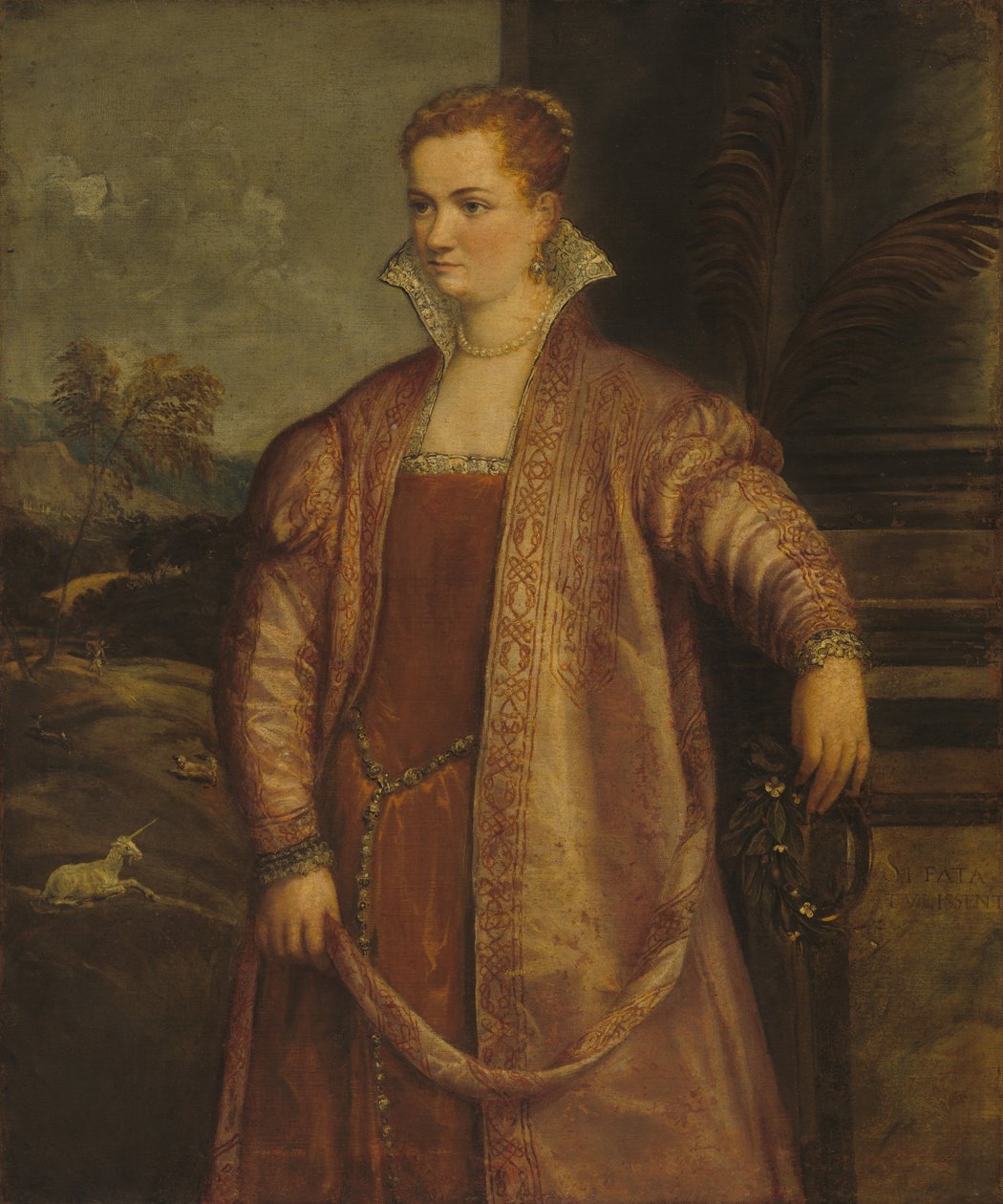 Irene från Spilimbergo av possibly begun by Gian Paolo Pace Assistant of Titian