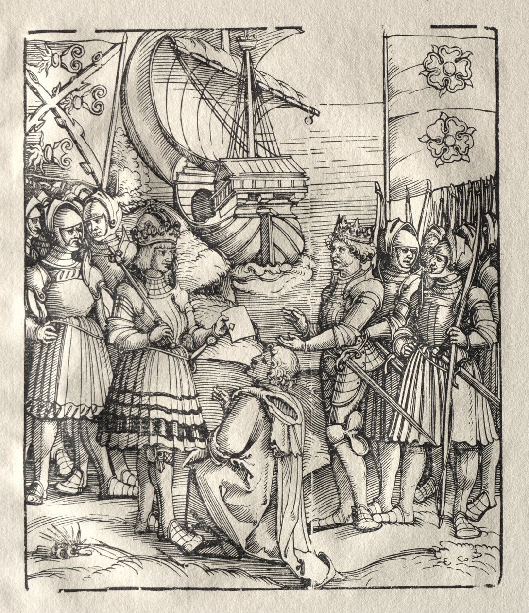 Maximilian sluter fred med Henry VII av possibly by Peter Flötner