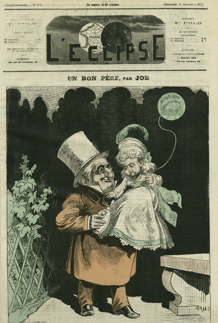 En god far, Adolphe Thiers (1797-1877), fransk historiker och statsman. Omslag i "" L