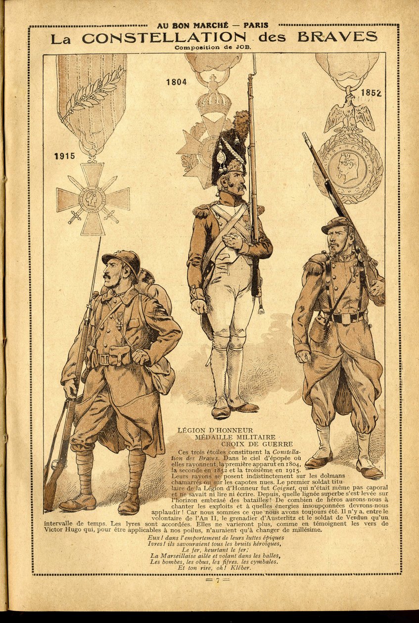 Dagbok för Bon Marche 1917 - Illustration av Job (Jacques Marie (Jacques-Marie) Gaston Onfray och Breville) (1858-1931): 1905 av pseudonym for Onfray de Breville Jacques Job