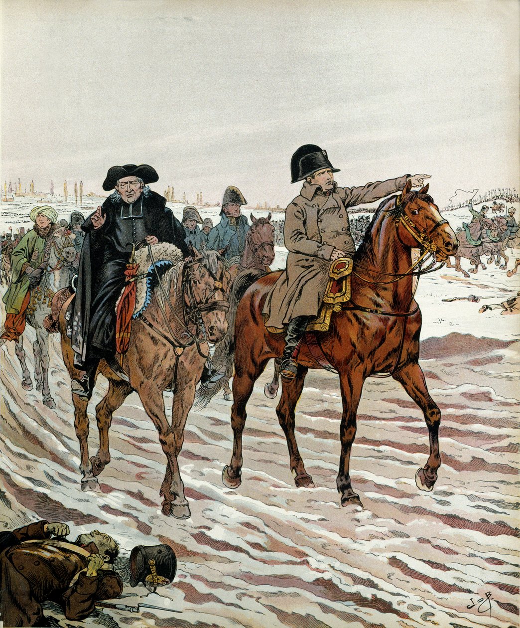 Under det franska fälttåget, efter slaget vid Brienne den 29 januari av pseudonym for Onfray de Breville Jacques Job