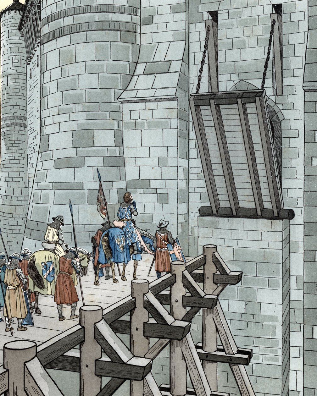 Hundraårskrig: Philippe VI av Valois ber om asyl på Château de Broye (1346) av pseudonym for Onfray de Breville Jacques Job