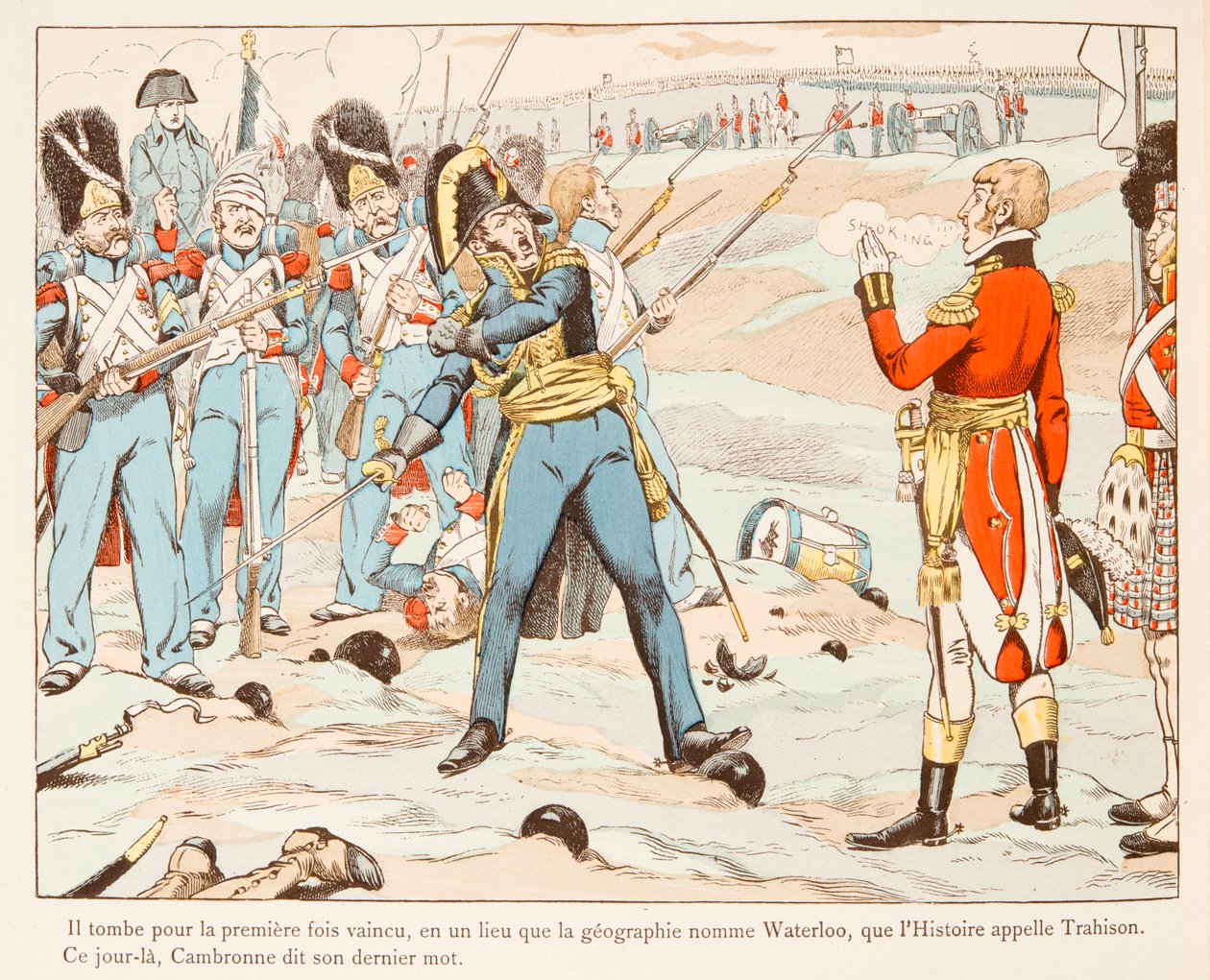 Jacques Marie Gaston Onfroy de Breville dit JOB (1858-1931) - En Waterloo Cambronne mot engelsmännen som bad honom att gå 1815, Privat samling av pseudonym for Onfray de Breville Jacques Job