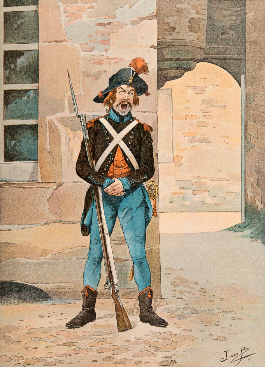 Jacques Marie Gaston Onfroy de Breville dit JOB (1858-1931) - Franska trupper hålls hela tiden: 1, ere legion des francs (1796), Privat samling av pseudonym for Onfray de Breville Jacques Job