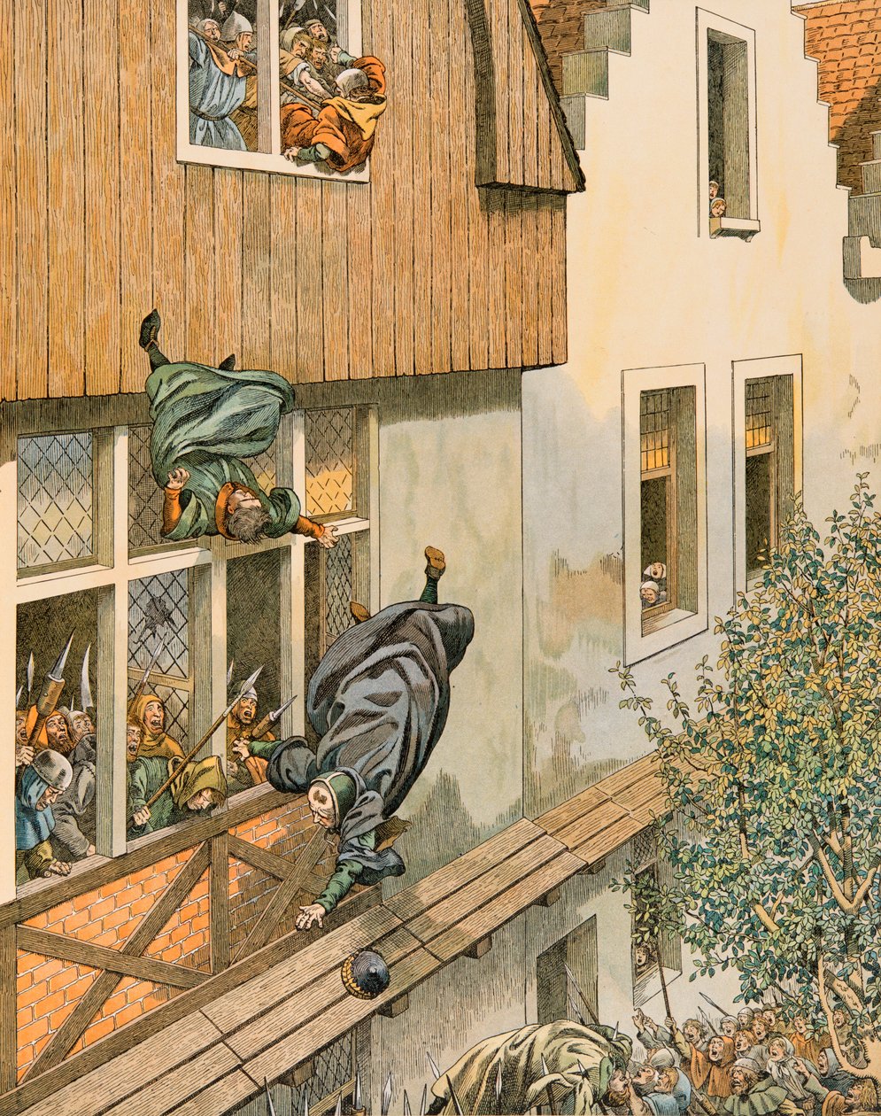 Jacques Marie Gaston Onfroy de Breville dit JOB (1858-1931) - Belgiens historia: Patrician Echevins försvar av Leuven 1419, privat samling av pseudonym for Onfray de Breville Jacques Job