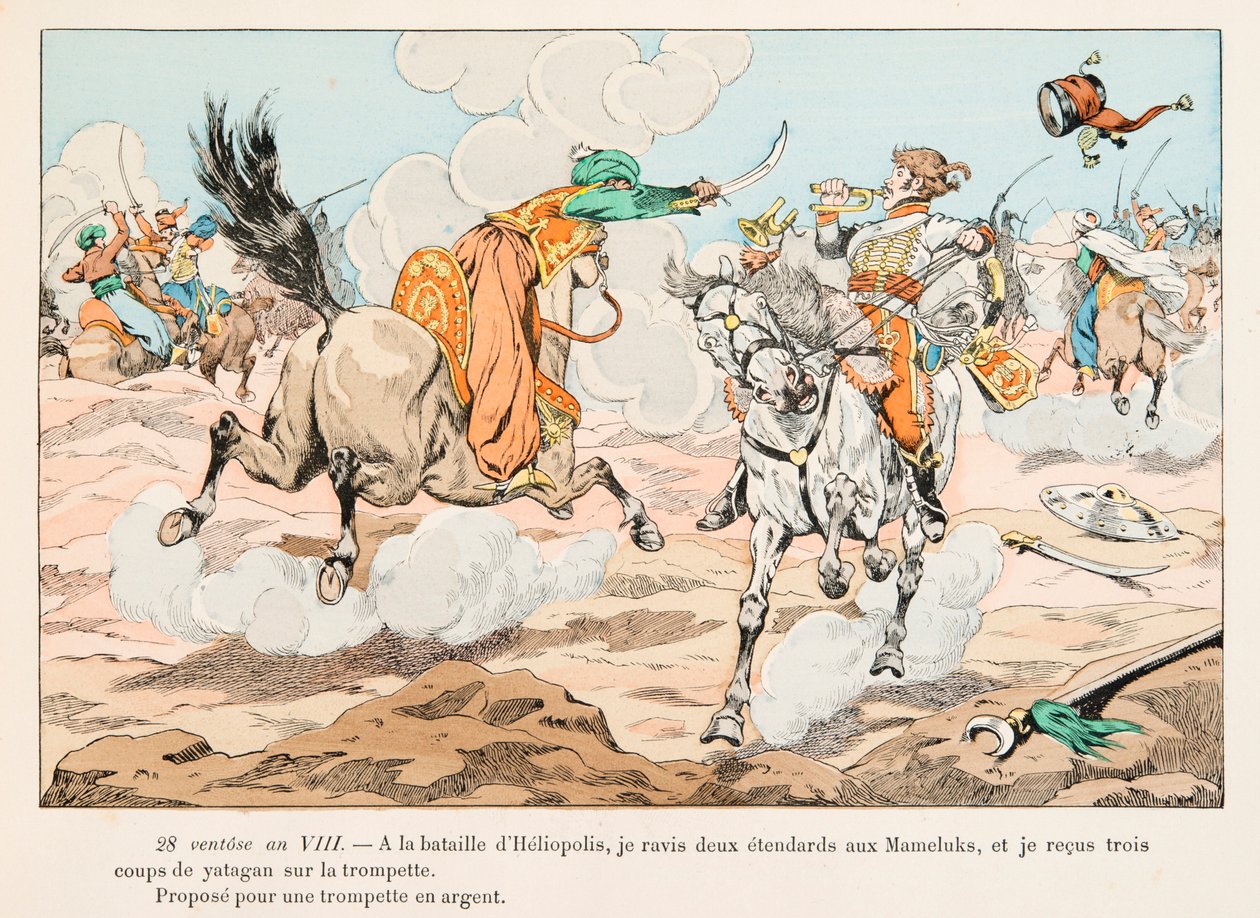 Jacques Marie Gaston Onfroy de Breville dit JOB (1858-1931) - Hussard under den egyptiska kampanjen (1798-1801) under Napoleon Bonaparte, privat samling av pseudonym for Onfray de Breville Jacques Job