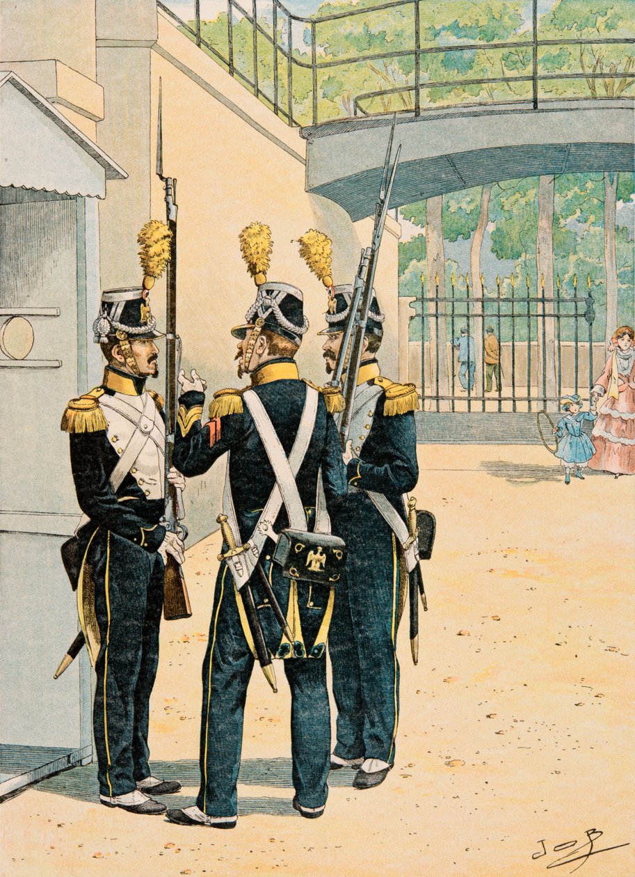 Jacques Marie Gaston Onfroy de Breville dit JOB (1858-1931) - Alltid franska truppers utrustning: Voltigeurs de la Garde Imperiale, privat samling av pseudonym for Onfray de Breville Jacques Job