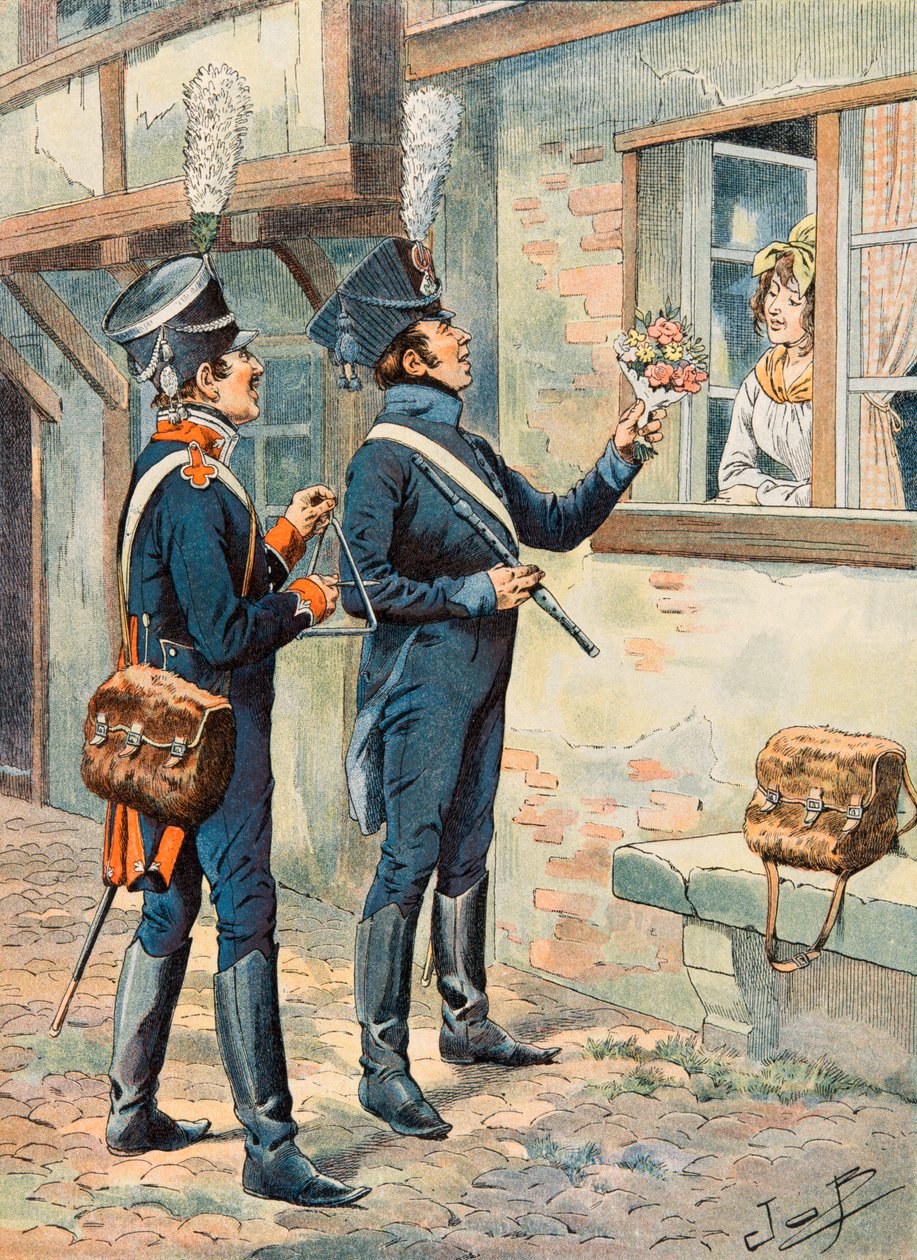 Jacques Marie Gaston Onfroy de Breville dit JOB (1858-1931) - Alltid franska truppers utrustning: Musiker av lätt infanteri under det första imperiet, privat samling av pseudonym for Onfray de Breville Jacques Job