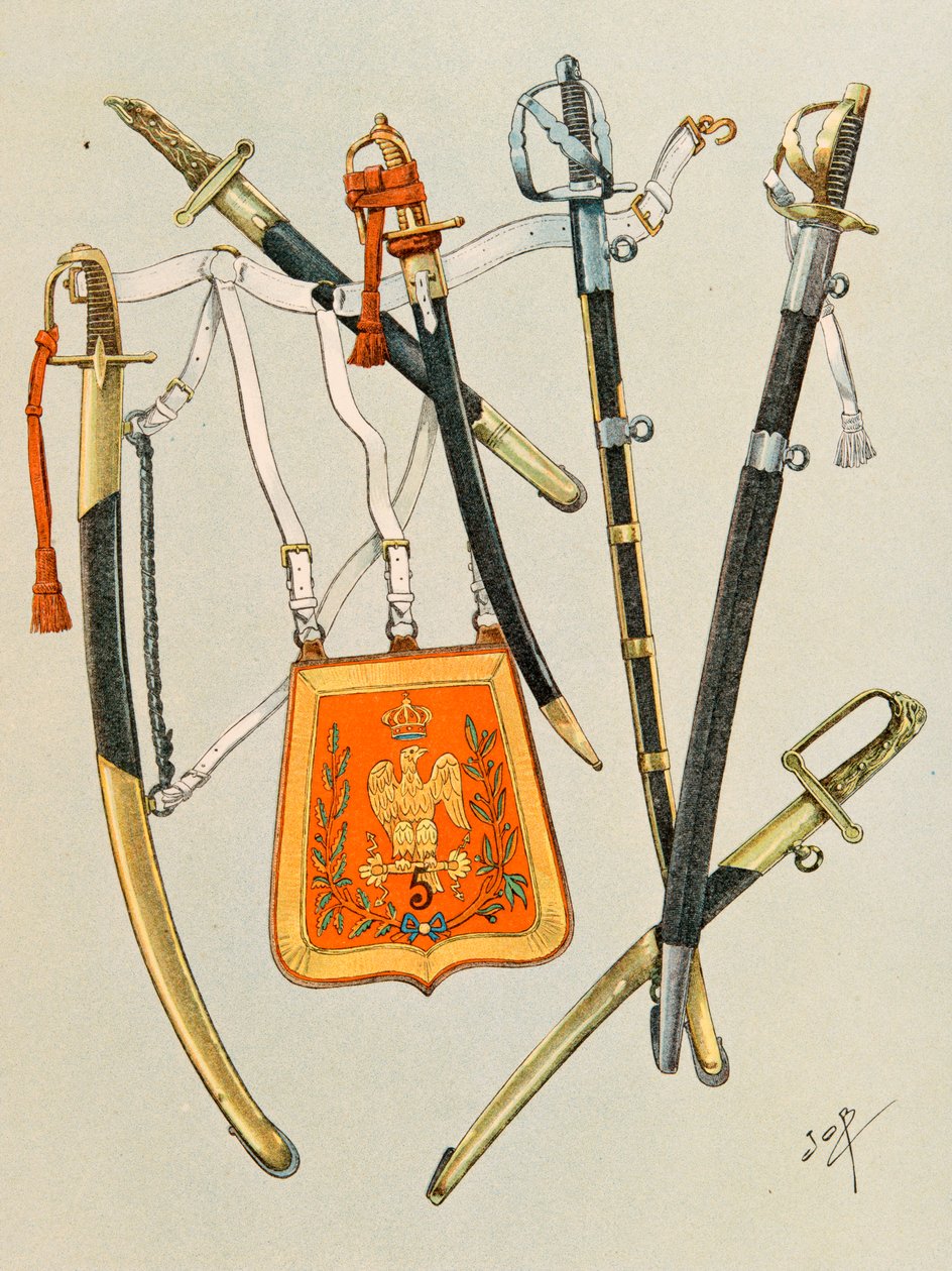 Jacques Marie Gaston Onfroy de Breville dit JOB (1858-1931) - Alltid franska truppers outfit: Arms of Troops, Group 1, Private Collection av pseudonym for Onfray de Breville Jacques Job