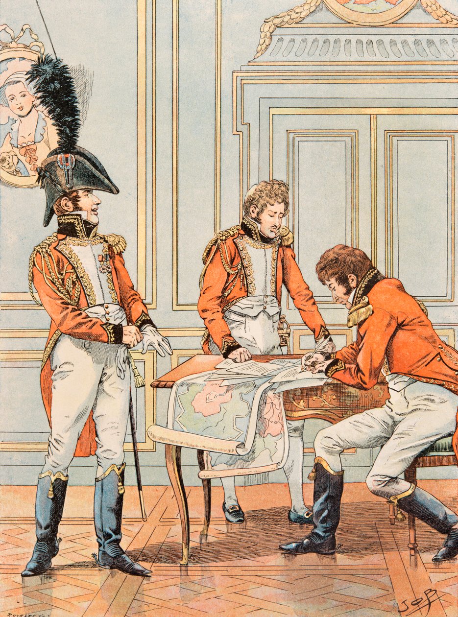 Jacques Marie Gaston Onfroy de Breville dit JOB (1858-1931) - Alltid franska truppers utrustning: Aide de camp of vice Connetable Louis Alexandre Berthier (1753-1815), Prince de Neuchatel, Generalmajor, Privat samling av pseudonym for Onfray de Breville Jacques Job