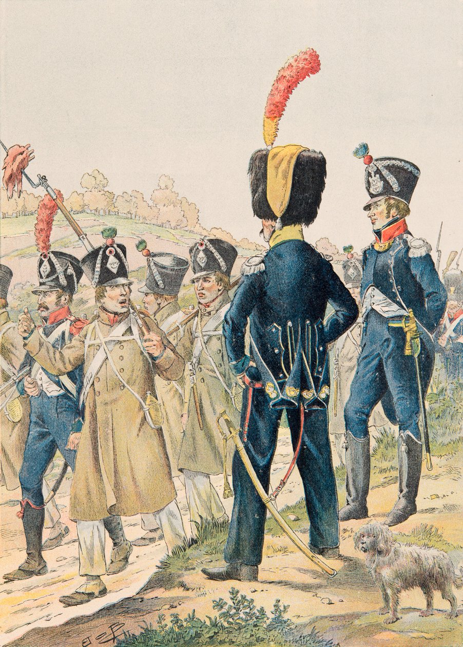 Jacques Marie Gaston Onfroy de Breville dit JOB (1858-1931) - Alltid franska truppers outfit: Officers of Voltigeurs and Light Infantry Hunters under the First Empire, Private Collection av pseudonym for Onfray de Breville Jacques Job