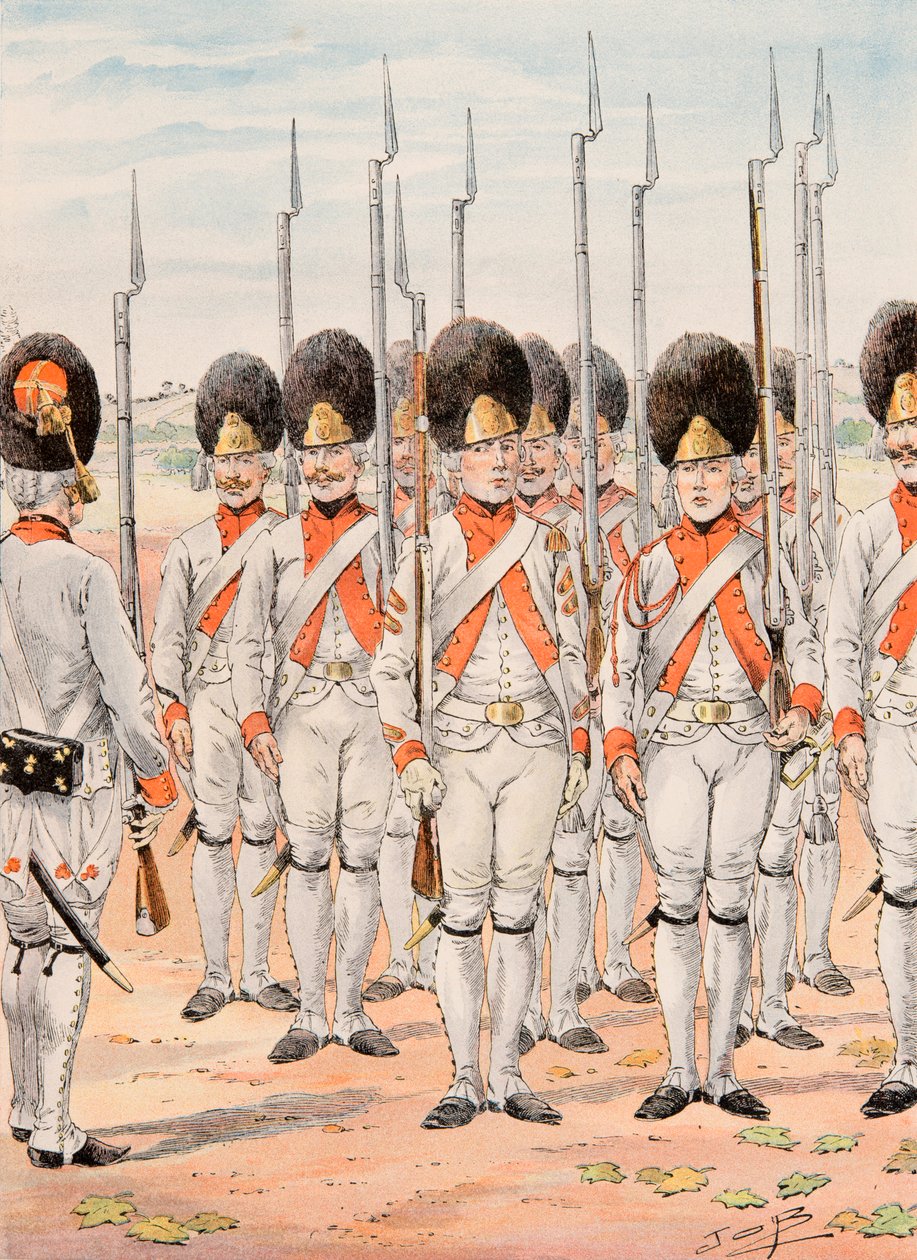 Jacques Marie Gaston Onfroy de Breville dit JOB (1858-1931) - Alltid de franska truppernas outfit: Grenadiers of the Regiment of Orleans Infanterie (1765 - 1775), Privat samling av pseudonym for Onfray de Breville Jacques Job