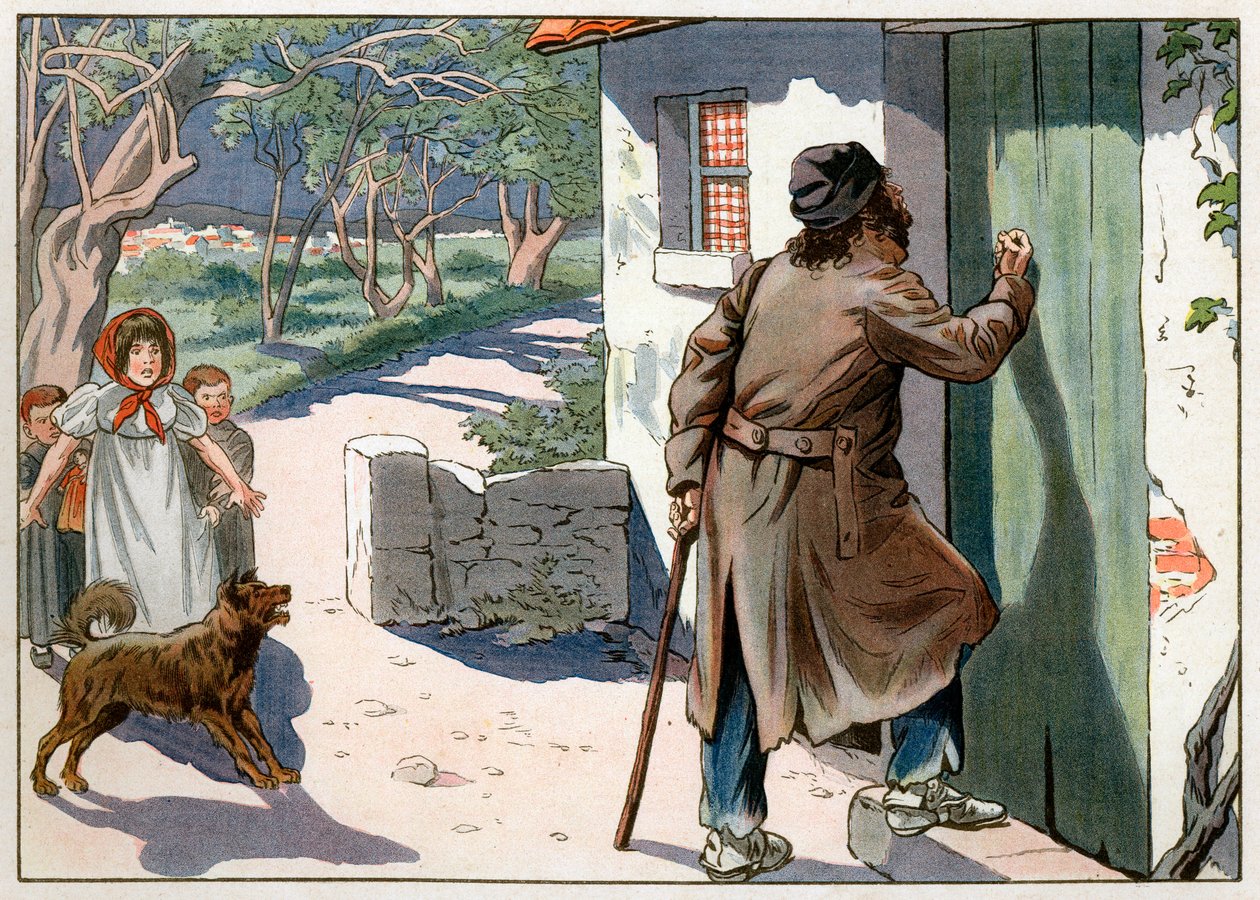 Joachim Murat (1767-1815), dechu kung av Neapel, vandrade i Provence efter sin flykt från Neapel 1815. Gravyr av Jacques Marie Gaston Onfray de Breville dit Job (1858-1931) av pseudonym for Onfray de Breville Jacques Job
