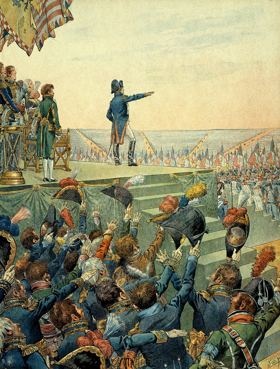 Napoleon I Bonaparte (1769-1821) delade ut korsen från Legion d